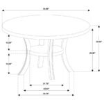 JUDD 5-PIECE 54-INCH ROUND WOOD DINING TABLE SET PEARL WHITE - Image 13