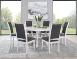 JUDD 7-PIECE 54-INCH ROUND WOOD DINING TABLE SET PEARL WHITE