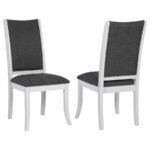 JUDD UPHOLSTERED DINING SIDE CHAIR PEARL WHITE (SET OF 2)