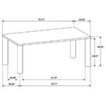 CASTLEWOOD 7-PIECE 71-INCH RECTANGULAR DINING SET BROWN OAK - Image 14
