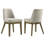 CASTLEWOOD UPHOLSTERED SIDE CHAIR LIGHT TAN (SET OF 2)