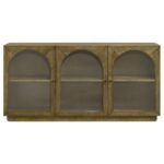 CASTLEWOOD 71-INCH DINING SIDEBOARD BUFFET SERVER BROWN OAK - Image 3