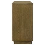 CASTLEWOOD 71-INCH DINING SIDEBOARD BUFFET SERVER BROWN OAK - Image 6