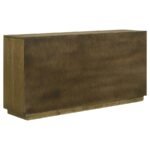 CASTLEWOOD 71-INCH DINING SIDEBOARD BUFFET SERVER BROWN OAK - Image 7