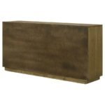 CASTLEWOOD 71-INCH DINING SIDEBOARD BUFFET SERVER BROWN OAK - Image 9