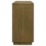 CASTLEWOOD 71-INCH DINING SIDEBOARD BUFFET SERVER BROWN OAK - Image 10