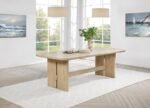 KAILANI 110-INCH RECTANGULAR WOOD DINING TABLE BEIGE OAK - Image 2