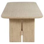 KAILANI 110-INCH RECTANGULAR WOOD DINING TABLE BEIGE OAK - Image 4