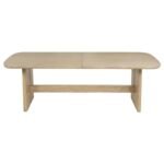 KAILANI 110-INCH RECTANGULAR WOOD DINING TABLE BEIGE OAK - Image 6