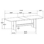 KAILANI 110-INCH RECTANGULAR WOOD DINING TABLE BEIGE OAK - Image 11