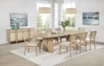 KAILANI 110-INCH RECTANGULAR WOOD DINING TABLE BEIGE OAK - Image 12