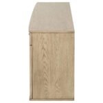 KAILANI 4-DOOR CANE SIDEBOARD BUFFET CABINET BEIGE OAK - Image 6