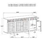KAILANI 4-DOOR CANE SIDEBOARD BUFFET CABINET BEIGE OAK - Image 14