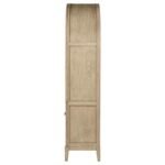 KAILANI 4-DOOR CANE DINING VITRINE DISPLAY CABINET BEIGE OAK - Image 6