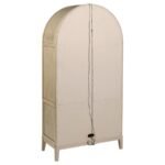KAILANI 4-DOOR CANE DINING VITRINE DISPLAY CABINET BEIGE OAK - Image 7
