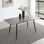 HORIZON 63-INCH BUTTERFLY LEAF EXTENSION DINING TABLE GREY - Image 2