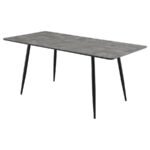 HORIZON 63-INCH BUTTERFLY LEAF EXTENSION DINING TABLE GREY - Image 6