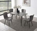 HORIZON 63-INCH BUTTERFLY LEAF EXTENSION DINING TABLE GREY - Image 10