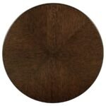 LANDON 60-INCH ROUND WOOD PEDESTAL DINING TABLE RICH BROWN - Image 4