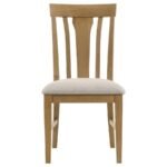 HARTVILLE 5-PIECE ROUND DINING TABLE SET NATURAL LIGHT BROWN - Image 7