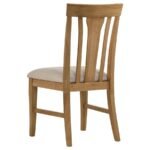 HARTVILLE 5-PIECE ROUND DINING TABLE SET NATURAL LIGHT BROWN - Image 8