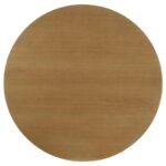 HARTVILLE 7-PIECE ROUND DINING TABLE SET NATURAL LIGHT BROWN - Image 4