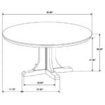 HARTVILLE 7-PIECE ROUND DINING TABLE SET NATURAL LIGHT BROWN - Image 12