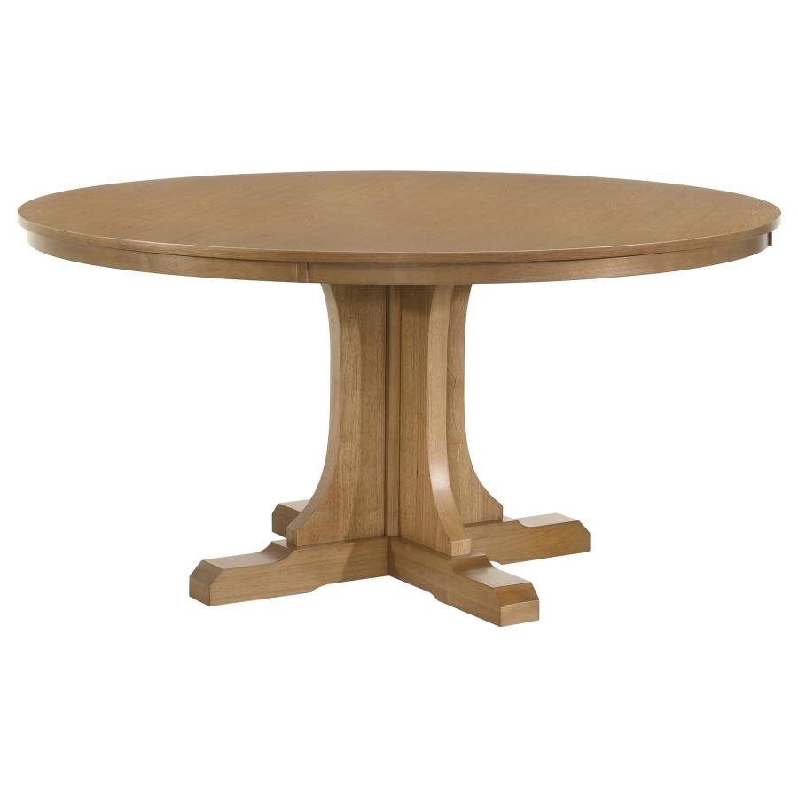 109460_02x900.jpg HARTVILLE 60-INCH ROUND DINING TABLE NATURAL LIGHT BROWN - Image 1