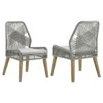 NAKIA WOVEN ROPE DINING SIDE CHAIRS GREY (SET OF 2)