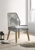 NAKIA WOVEN ROPE DINING SIDE CHAIRS GREY (SET OF 2) - Image 2