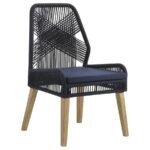 NAKIA WOVEN ROPE DINING SIDE CHAIRS DARK NAVY (SET OF 2) - Image 3