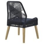 NAKIA WOVEN ROPE DINING SIDE CHAIRS DARK NAVY (SET OF 2) - Image 8