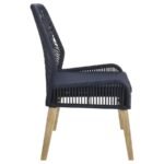 NAKIA WOVEN ROPE DINING SIDE CHAIRS DARK NAVY (SET OF 2) - Image 9