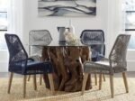 NAKIA WOVEN ROPE DINING SIDE CHAIRS DARK NAVY (SET OF 2) - Image 14