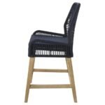 NAKIA WOVEN ROPE COUNTER CHAIR WITH CUSHION NAVY (SET OF 2) - Image 6
