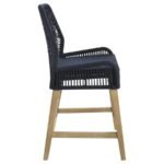 NAKIA WOVEN ROPE COUNTER CHAIR WITH CUSHION NAVY (SET OF 2) - Image 9