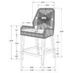 NAKIA WOVEN ROPE COUNTER CHAIR WITH CUSHION NAVY (SET OF 2) - Image 13