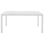 ATHENA RECTANGULAR 64-INCH FAUX MARBLE DINING TABLE CHROME - Image 3