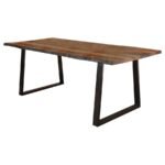 DITMAN 80-INCH LIVE EDGE DINING TABLE GREY SHEESHAM - Image 5