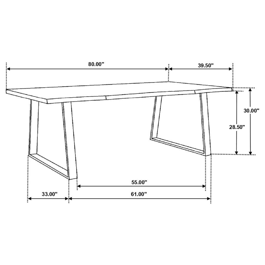 110181_08x900.jpg DITMAN 80-INCH LIVE EDGE DINING TABLE GREY SHEESHAM - Image 1