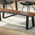 DITMAN LIVE EDGE WOOD DINING BENCH GREY SHEESHAM