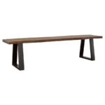 DITMAN LIVE EDGE WOOD DINING BENCH GREY SHEESHAM - Image 2
