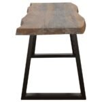 DITMAN LIVE EDGE WOOD DINING BENCH GREY SHEESHAM - Image 5
