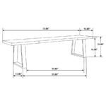 DITMAN LIVE EDGE WOOD DINING BENCH GREY SHEESHAM - Image 6