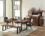 DITMAN LIVE EDGE WOOD DINING BENCH GREY SHEESHAM - Image 7