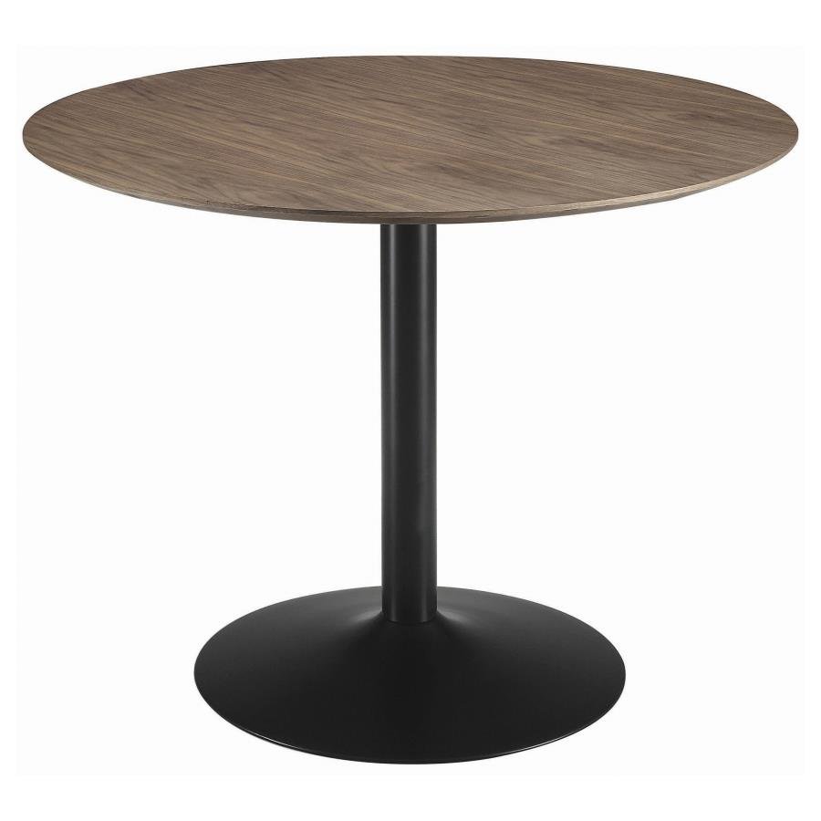 110280_02x900.jpg CORA ROUND 40-INCH WOOD TOP DINING TABLE BROWN WALNUT - Image 1