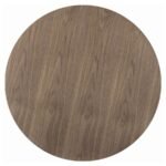 CORA ROUND 40-INCH WOOD TOP DINING TABLE BROWN WALNUT - Image 3