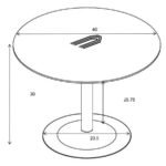 CORA ROUND 40-INCH WOOD TOP DINING TABLE BROWN WALNUT - Image 4