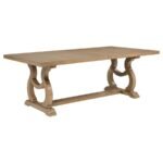 BROCKWAY 104-INCH EXTENSION LEAF DINING TABLE BARLEY BROWN - Image 3