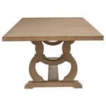 BROCKWAY 104-INCH EXTENSION LEAF DINING TABLE BARLEY BROWN - Image 6